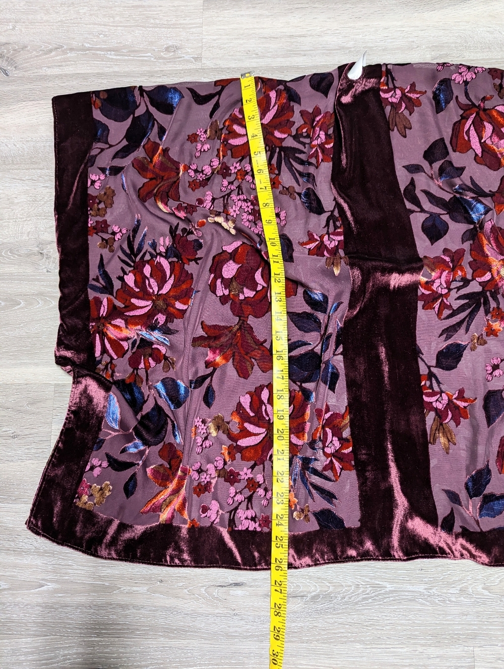 J Jill Velvet Burnout Kimono Topper One Size Boho Romance - Picture 13 of 14
